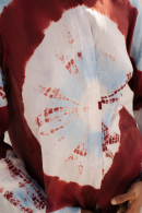 BURGUNDY TIE DYE BLOUSE