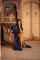 CAMPO IN BLUE DRESS