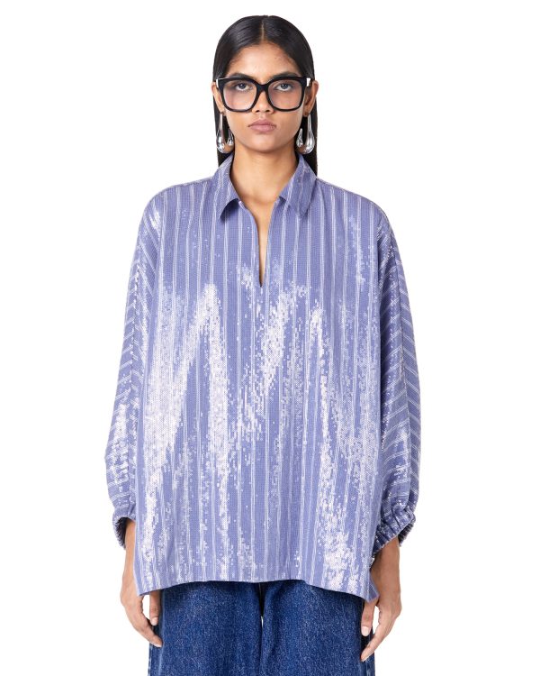 Laminated batwing shirt - Image 2