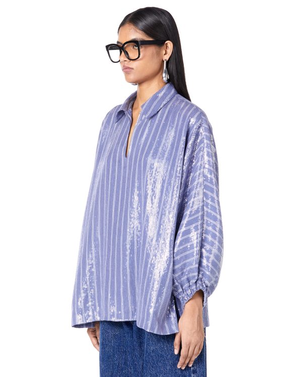 Laminated batwing shirt - Image 4