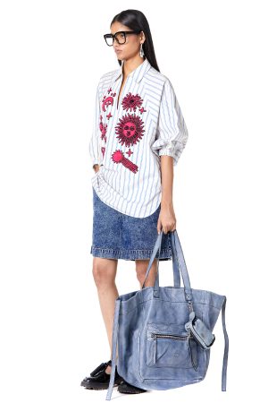Celestial polo batwing shirt