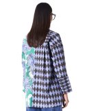 Paneled tie-up shirt