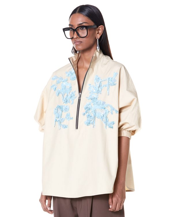 Bouquet zip-up batwing shirt - Image 4