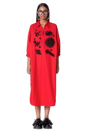 Celestial batwing shirt-dress
