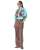 Bouquet polo batwing shirt