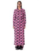 Flora stamp belted dress