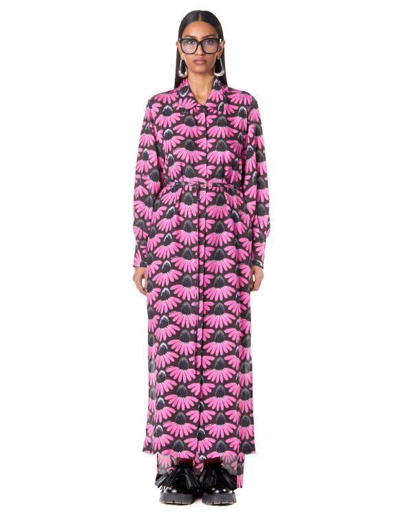 Flora stamp belted dress - Image 4