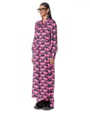 Flora stamp belted dress
