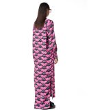 Flora stamp belted dress