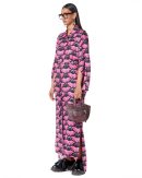 Flora stamp belted dress