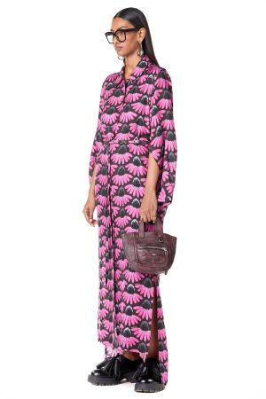 Flora stamp belted dress