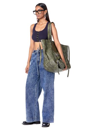 CROPPED WIDE-LEG JEANS