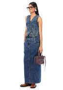 DOUBLE WAIST MAXI DENIM SKIRT