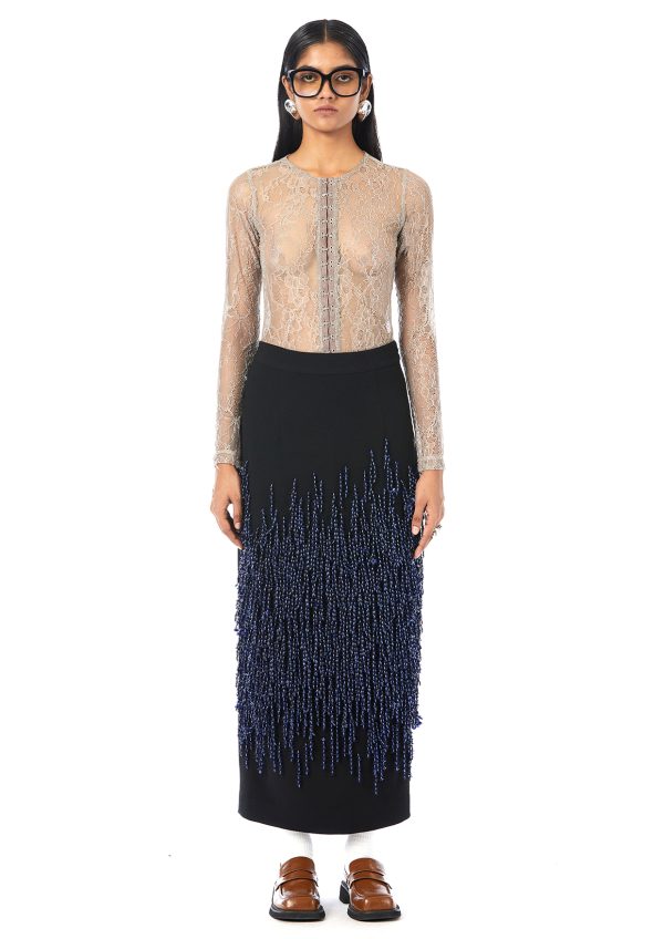 HANDCRAFTED DRIPS MAXI SKIRT - Image 3