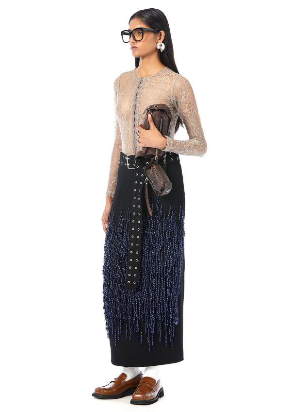 HANDCRAFTED DRIPS MAXI SKIRT - Image 4