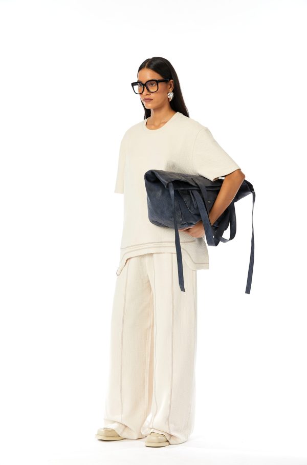 PANELLED BAGGY SWEATPANTS (ELASTICATED) - Image 2