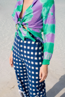 GREEN TIE DYE BLOUSE