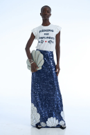SEQUIN LONG SKIRT SEA SHELLS