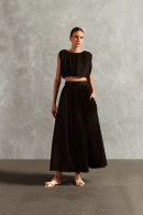 SOLID INAMORATA CROPPED BLOUSE
