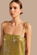 Solid Sequins Midi Dress