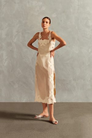 RÉSEAU APPLIQUÉ MIDI DRESS
