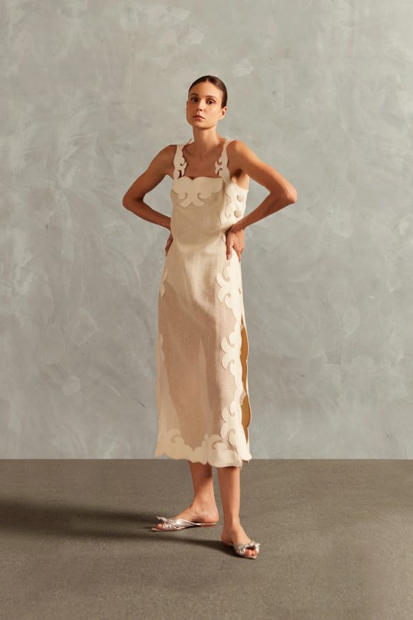 RÉSEAU APPLIQUÉ MIDI DRESS