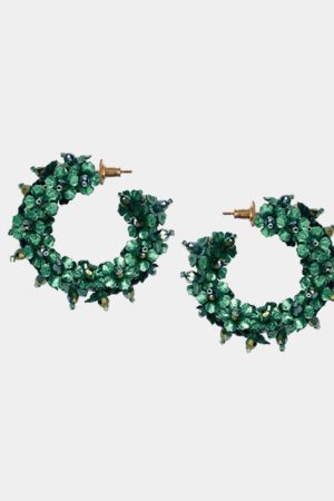 FLOWER HOOPS SMALL - Green