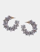 FLOWER HOOPS SMALL - Silver