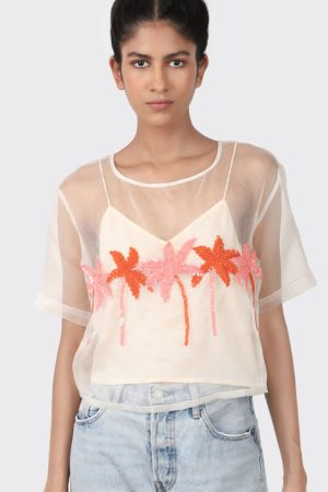 Palm Tree Organza T-shirt