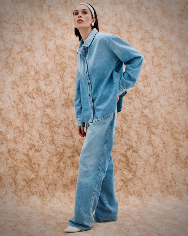 Mid-rise Stright Leg Washed Denim - Image 2