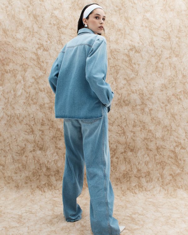 Mid-rise Stright Leg Washed Denim - Image 4