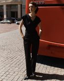 Mid-rise Tailored Pants - Black