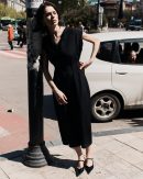 Kimono Style Dress - Black