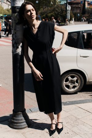 Kimono Style Dress - Black