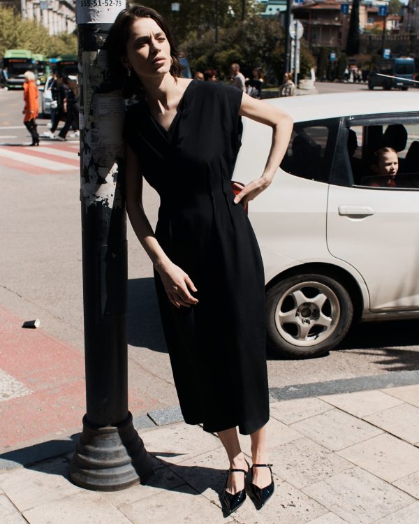 Kimono Style Dress - Black