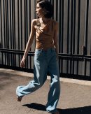 Mid-rise Stright Leg Washed Denim
