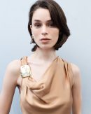 Cowl Neck Sleeveless Dress - Honey