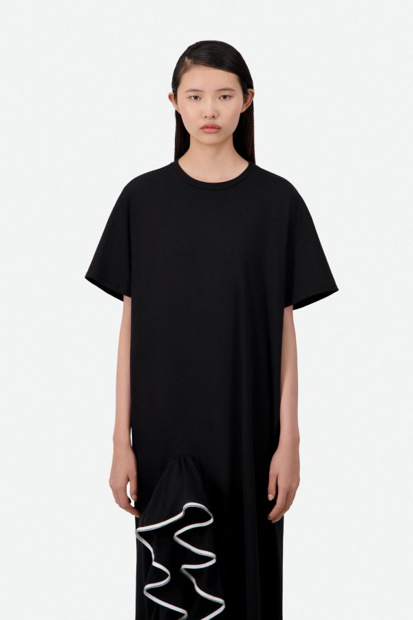 RUFLLE CUTOUT MAXI T-SHIRT DRESS - Image 3