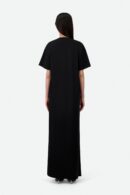 RUFLLE CUTOUT MAXI T-SHIRT DRESS