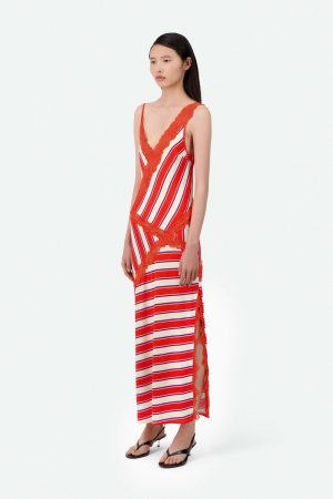 ASYMMETRICAL JERSEY SLIP DRESS
