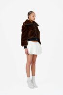 FAUX MINK BOMBER JACKET