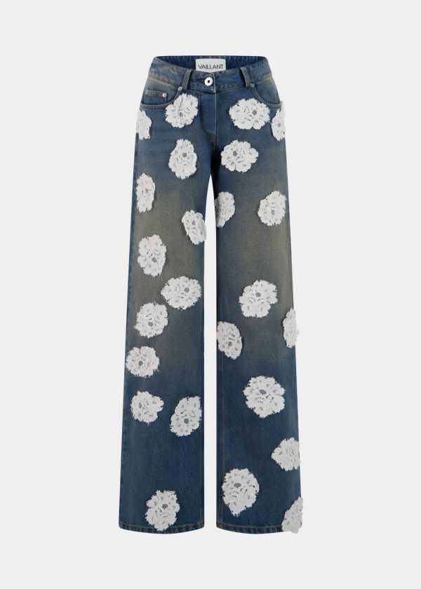 V-SHAPE WAIST DENIM JEANS - Image 2