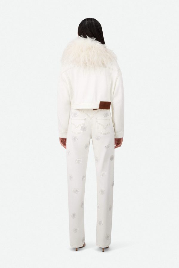 LACE PATCH WAIST JEANS - Image 2