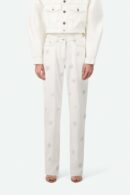 LACE PATCH WAIST JEANS