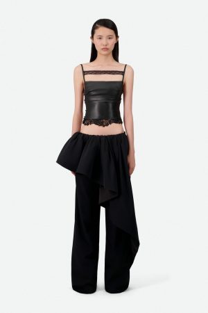DRAPED HIGH WAISTED TROUSERS