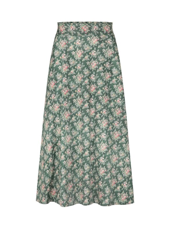 Cate Cotton Skirt - Emerald - Image 2