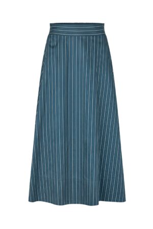 Cate Cotton Skirt - Blue Stripe