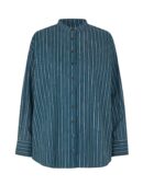 Cate Cotton Shirt- Blue Stripe