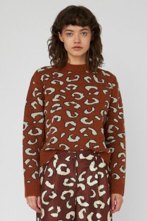 Animal Jacquard Sweater 
Color: Monster Purple