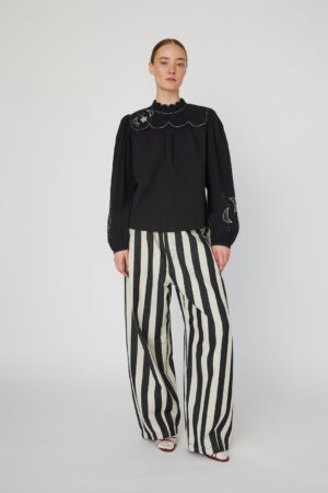 Moon and  star embroidered blouse